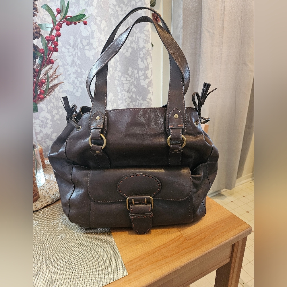 Wilsons Leather Dark Brown Shoulder Bag